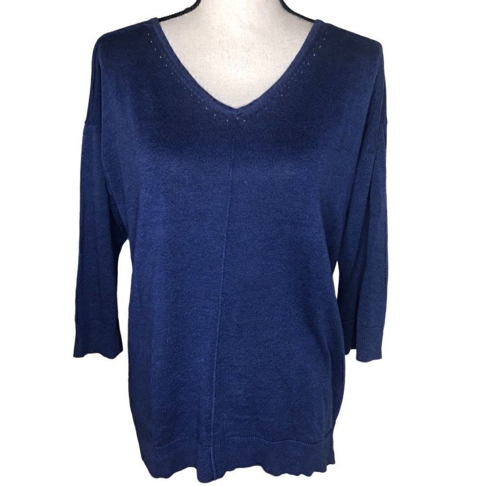 Chico’s High Low Crisscross Back Sweater size 12